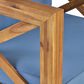 Hearth and Haven Brava Outdoor Club Chair with Cross-Back Design in Blue, , large