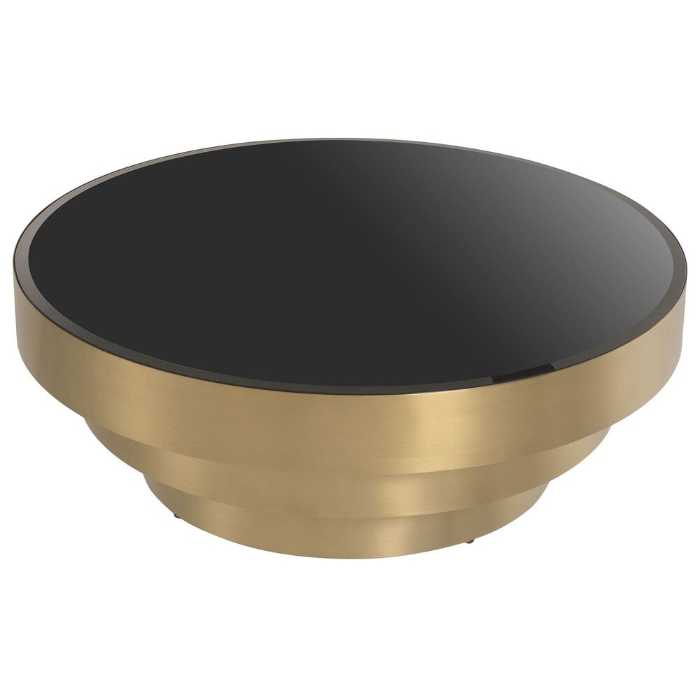 Eichholtz Sinclair Coffee Table in Brushed Brass and Black, , large