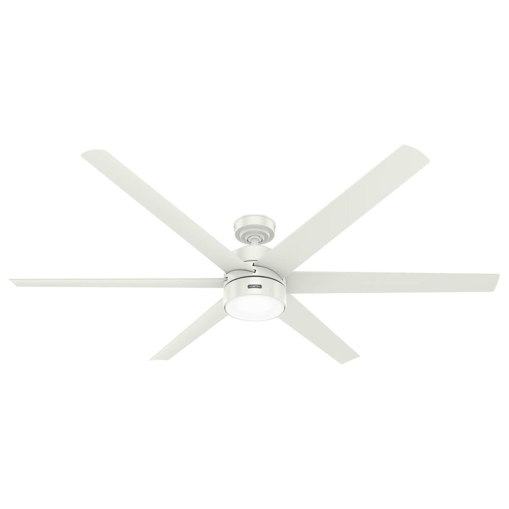 Hunter Solaria 72" Outdoor Ceiling Fan with LED Light in Fresh White, , large