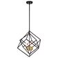 Vaxcel Rad 4-Light Pendant in Black and Natural Brass, , large
