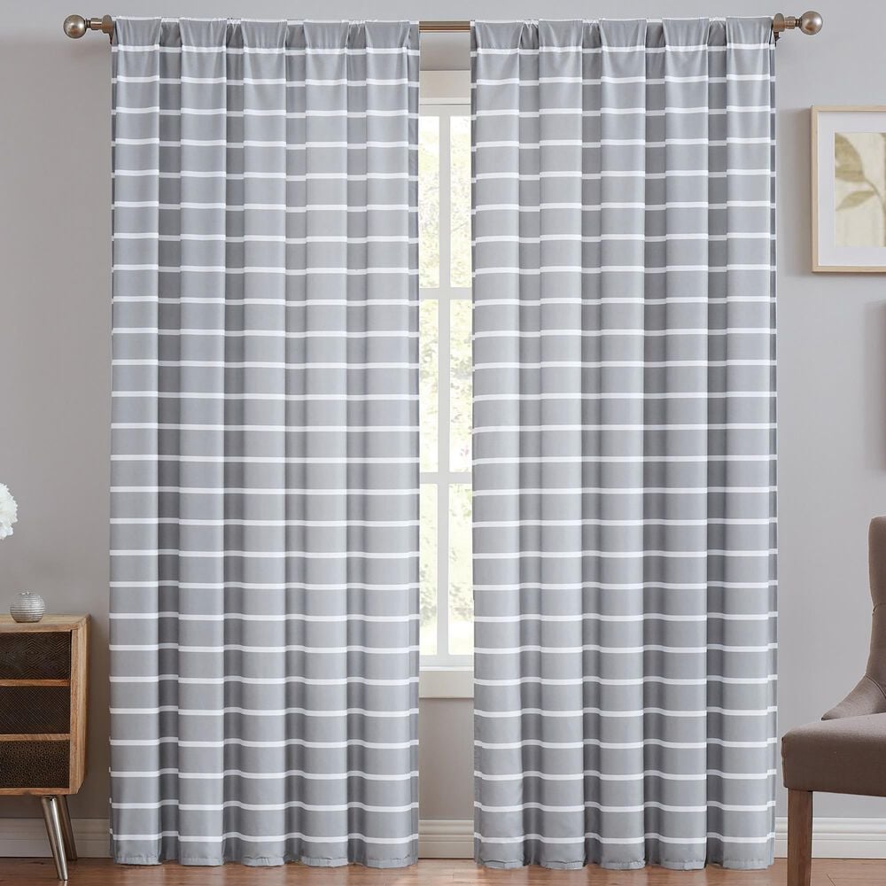 Pem America Truly Soft Maddow 2-Piece Window Panel Pair in Grey, , large