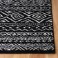 Safavieh Tulum Traditional 2" x 9" Black and Ivory Runner, , large