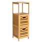 Household Essentials 3-Tier Slatted Shelf with Crates in Natural, , large