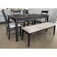 Mayberry Hill Garcia 6-Piece Dining Set with Bench in Black, , large