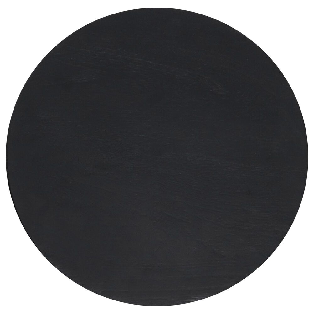Zuo Modern Wisdom Table Stool in Matte Black/Black, , large