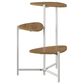 DHP Tallulah Plant Stand with White Stand in Danish Walnut, , large