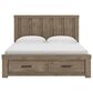 Ashley Oliandon King Storage Bed with Dresser Chest and 2 Nighstands in Brown, , large