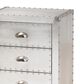 Baxton Studio Claude 3-Drawer End Table in Silver, , large