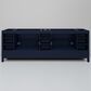 Lexora Home Jacques 84" Double Bathroom Vanity in Navy Blue with 2 cm White Cultured Marble Top and Rectangular Sinks, , large