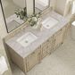 James Martin Vanities Lorelai 60" Double Vanity in Whitewashed Oak with 3 cm Victorian Silver Quartz Top, , large