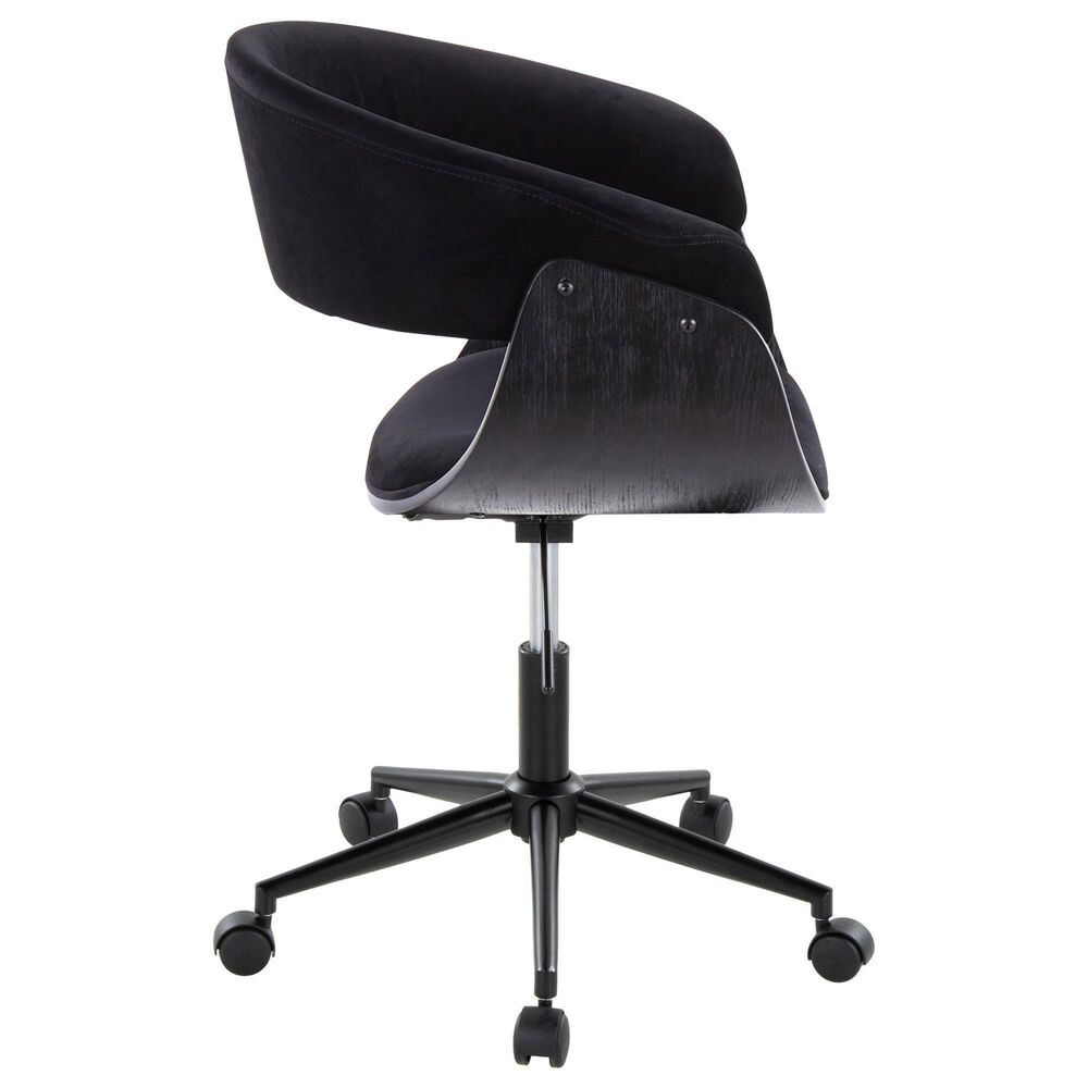 Lumisource Vintage Mod Office Chair in Black, , large