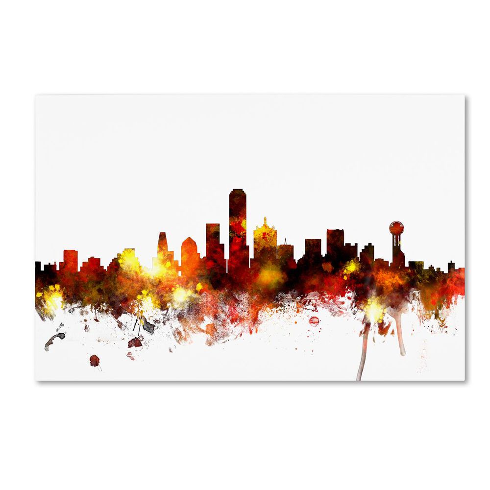 Timberlake Michael Tompsett "Dallas Texas Skyline II" Canvas Art, , large