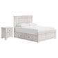 Ashley Makidern 2 Piece Queen Storage Bedroom Set with Four Drawers in Whitewash, , large