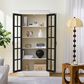 Hearth and Haven 71.2"" Freestanding Glass Door Pantry with Adjustable Shelves in White and Black, , large