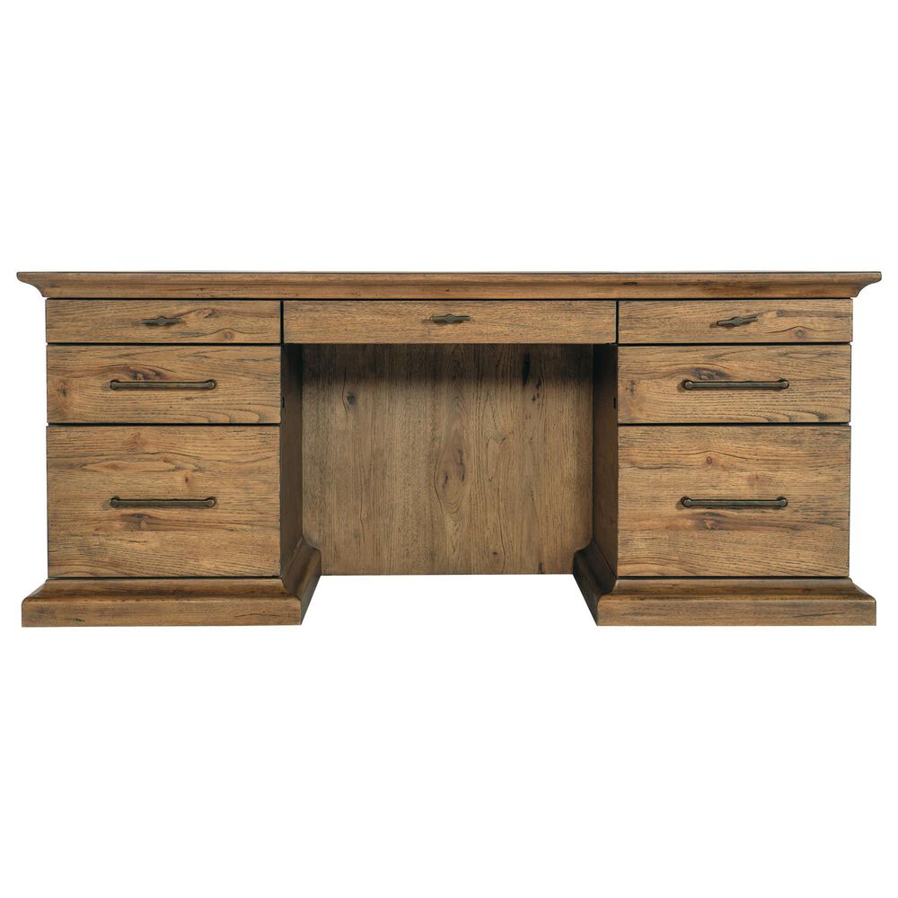 Hooker Furniture Big Sky Executive Desk in Vintage Natural, , large