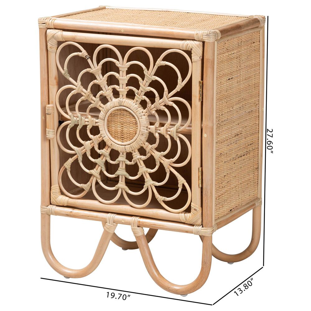Baxton Studio Acelin 2-Shelf Nightstand in Natural Brown, , large