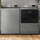 Maytag 5.2 Cu. Ft. Smart Pet Pro Top Load Agitator Washer and 7.4 Cu. Ft. Smart Electric Top Load Dryer Laundry Pair in Classic Silver, , large