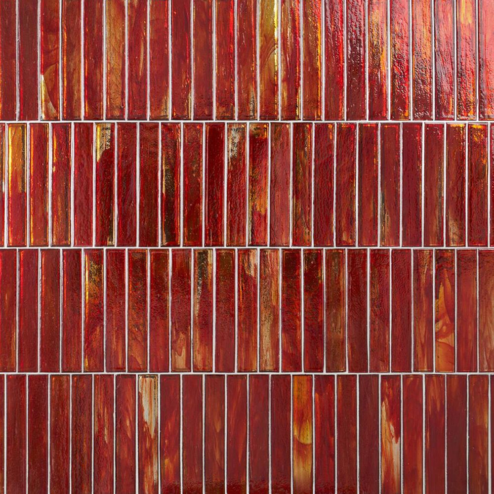Soho Studio Artemis Brick Sunset 2" x 12" Glass Subway Tile, , large