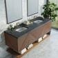 James Martin Vanities Marcello 72" Double Bathroom Vanity in Chestnut with 3 cm Charcoal Soapstone Quartz Top and Rectangular Sinks, , large
