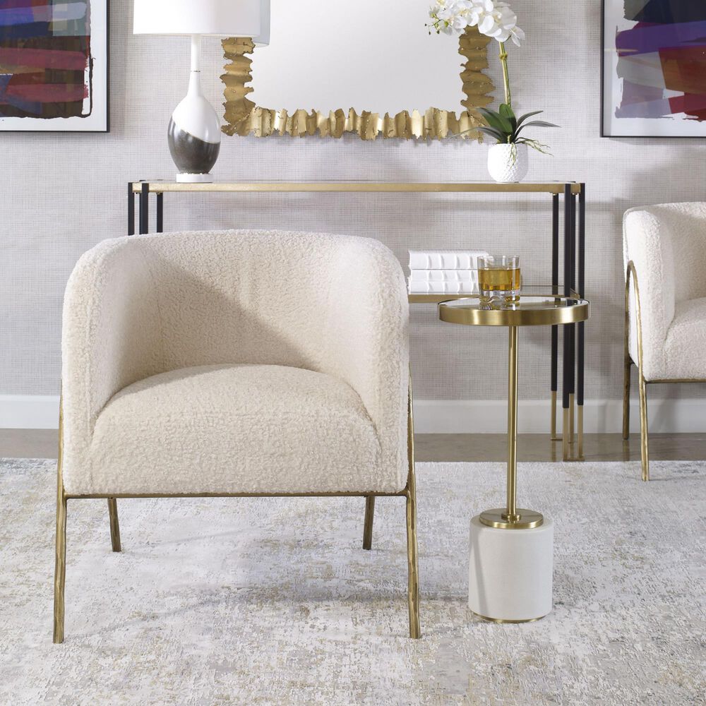 Uttermost Jacobsen Accent Chair in Off White, , large