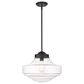 Golden Lighting Ingalls Large Pendant in Matte Black with Clear Glass, , large