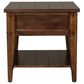 Belle Furnishings Lake House End Table in Rustic Brown Oak, , large