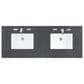 James Martin Vanities Lorelai 72" Double Vanity in Black Onyx with 3 cm Charcoal Soapstone Quartz Top, , large