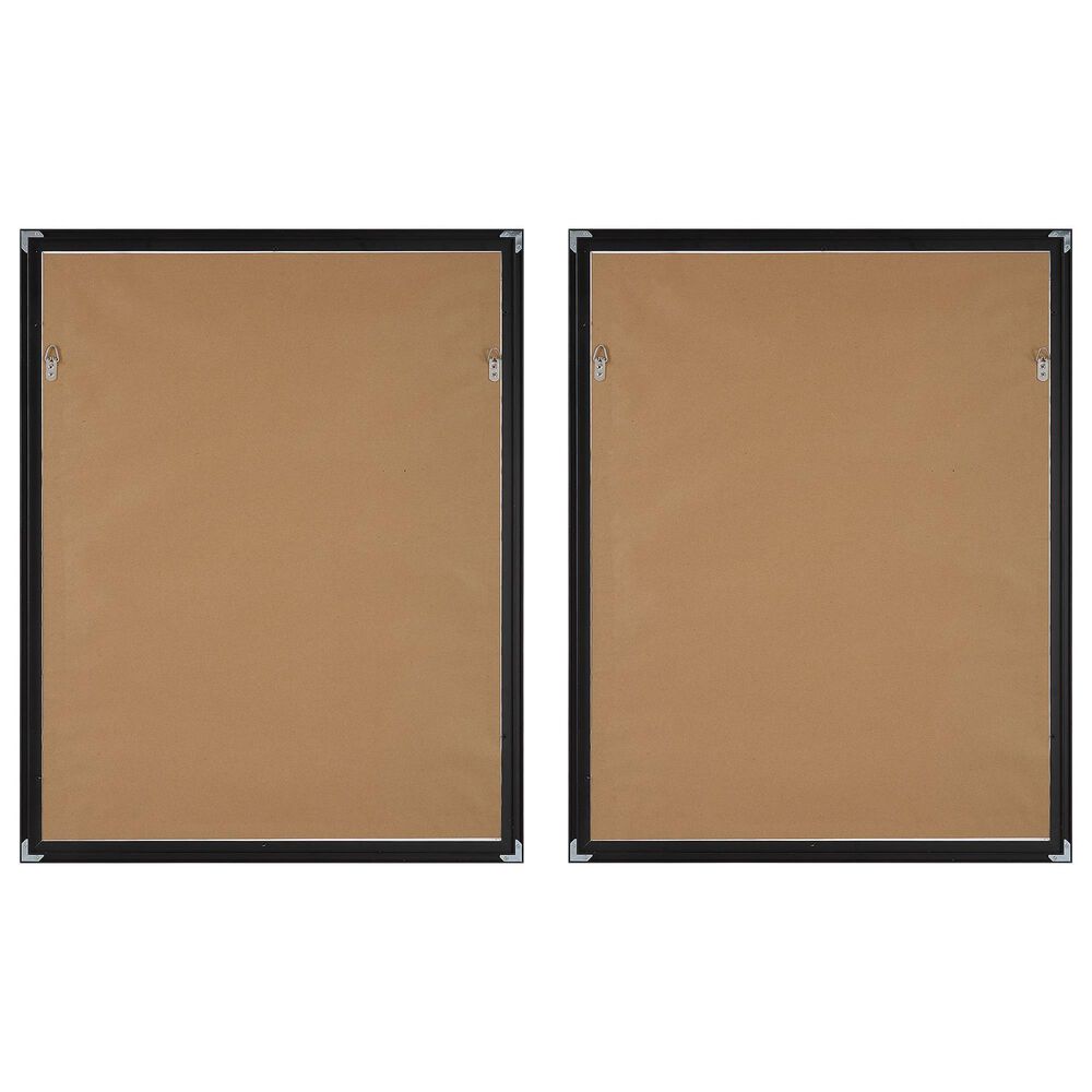 Uttermost Winterland 39&quot; x 31&quot; Abstract Wall Art in Ochre, Deep Charcoal and White &#40;Set of 2&#41;, , large