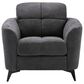 HOMLUX Accent Chair with Tufted Cushion in Gray, , large
