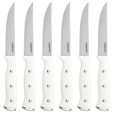 Cuisinart Triple Rivet Steak Knife Set in White (Set of 6), , large