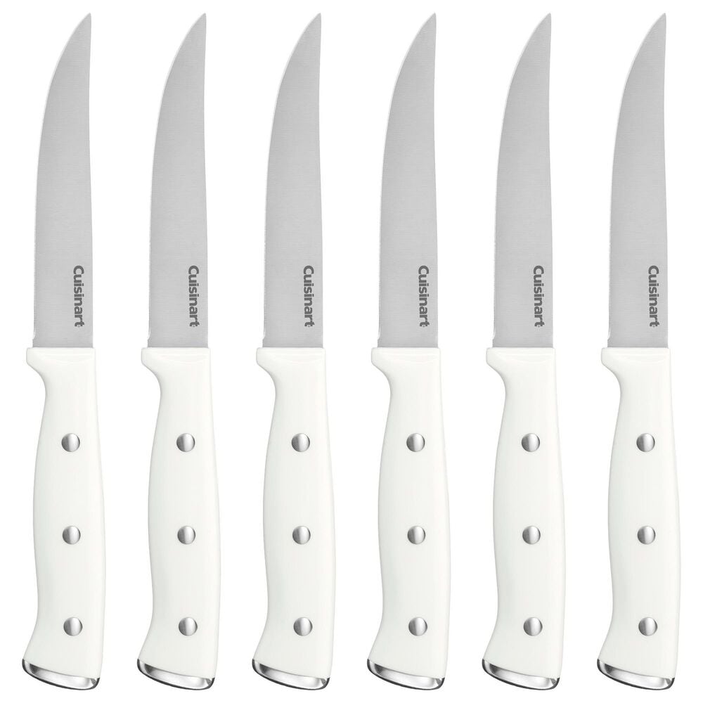 Cuisinart Triple Rivet Steak Knife Set in White (Set of 6), , large