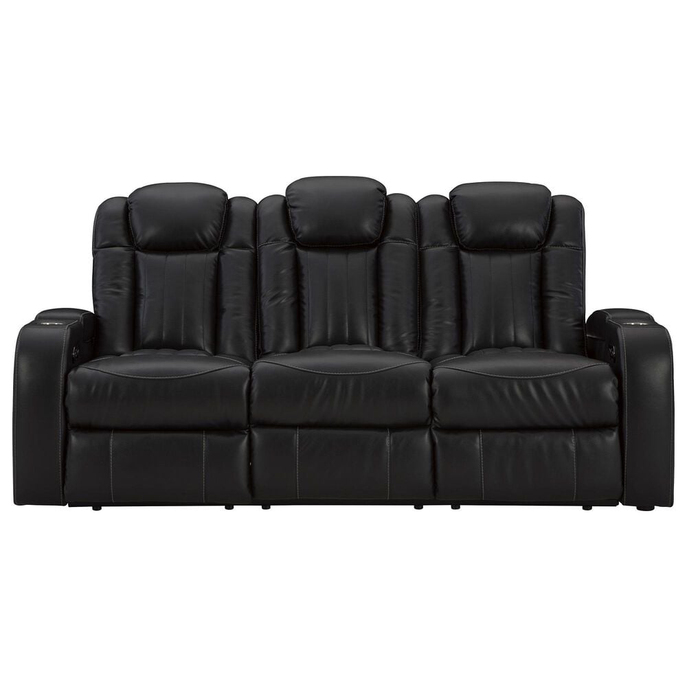 Ashley Cavemen Den Power Reclining Sofa and Recliner Set in Midnight, , large