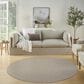 Nourison Courtyard Ivory and Silver 6" Round Indoor/Outdoor Area Rug, , large