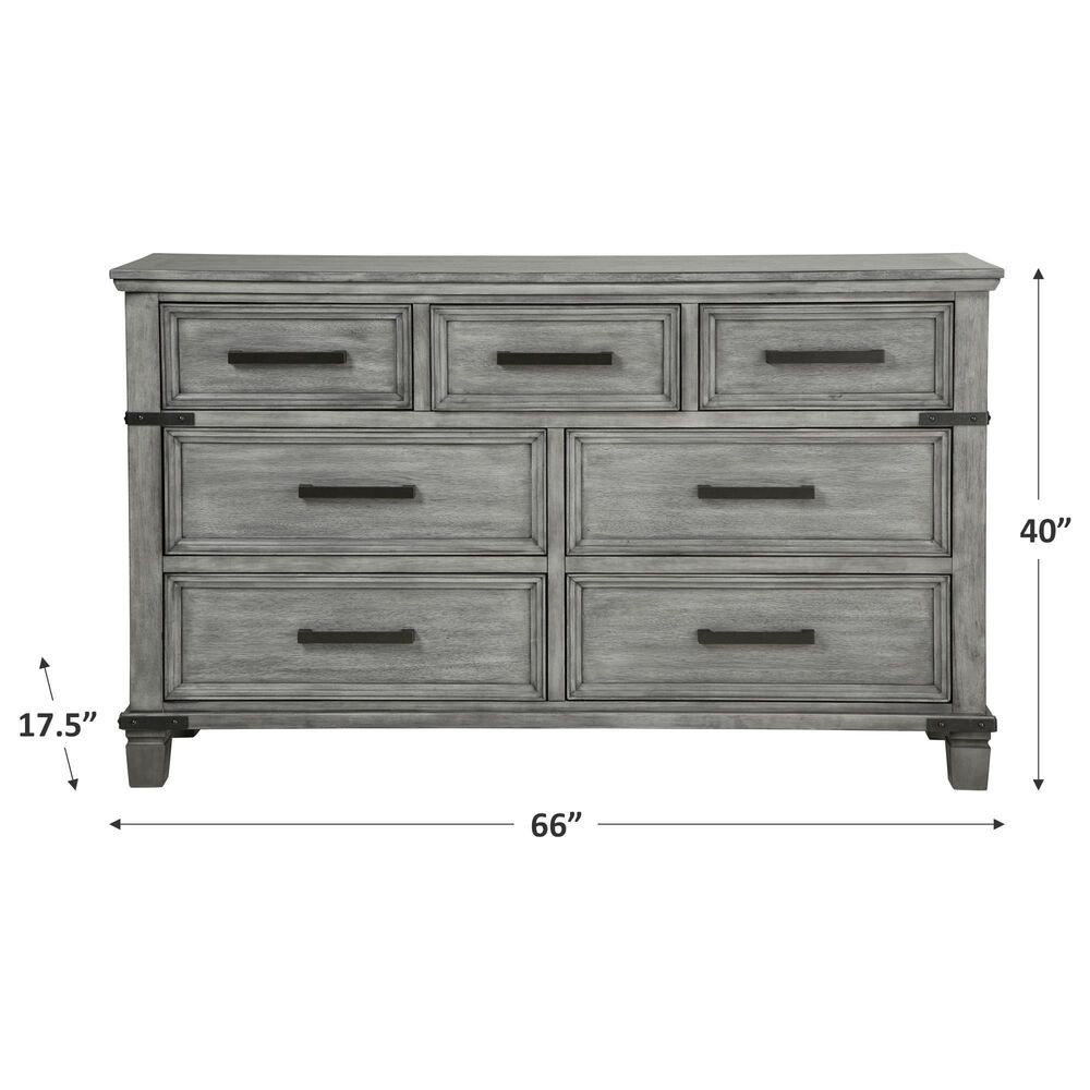 Ashley Russelyn 7 Drawer Dresser in Gray, , large