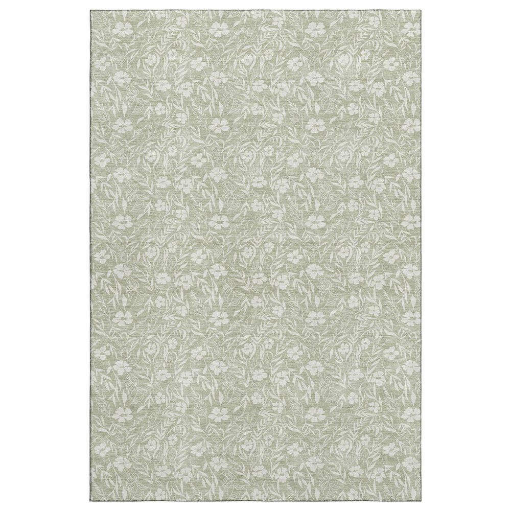 Dalyn Rug Company Soft Essentials Floral Celery 9" x 12" Indoor/Outdoor Area Rug, , large
