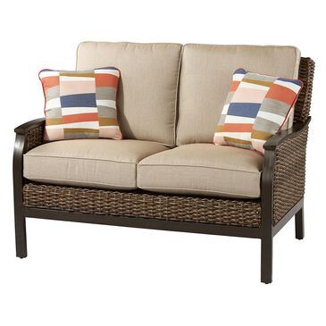 Clear Creek Collection Trenton Woven Loveseat in Brown, , large