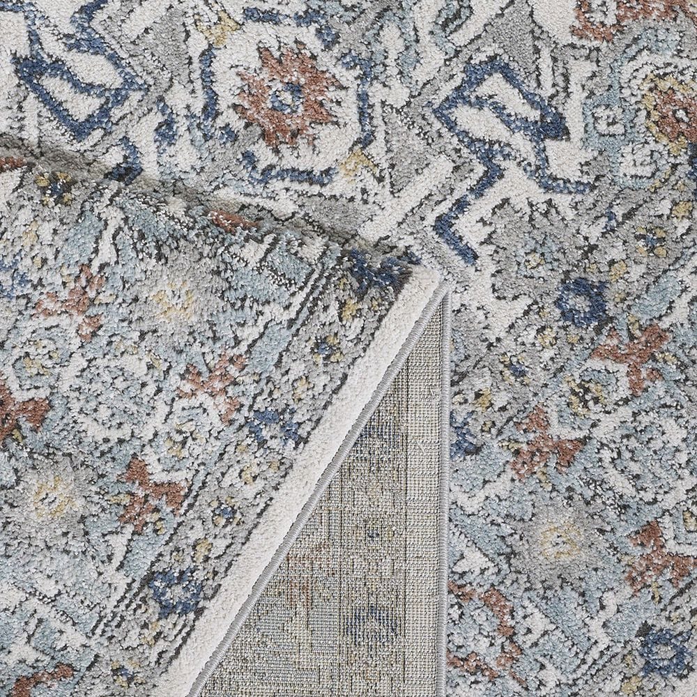 Central Oriental Orient Dania 6&#39;7&quot; x 9&#39;2&quot; Cream and Light Blue Area Rug, , large