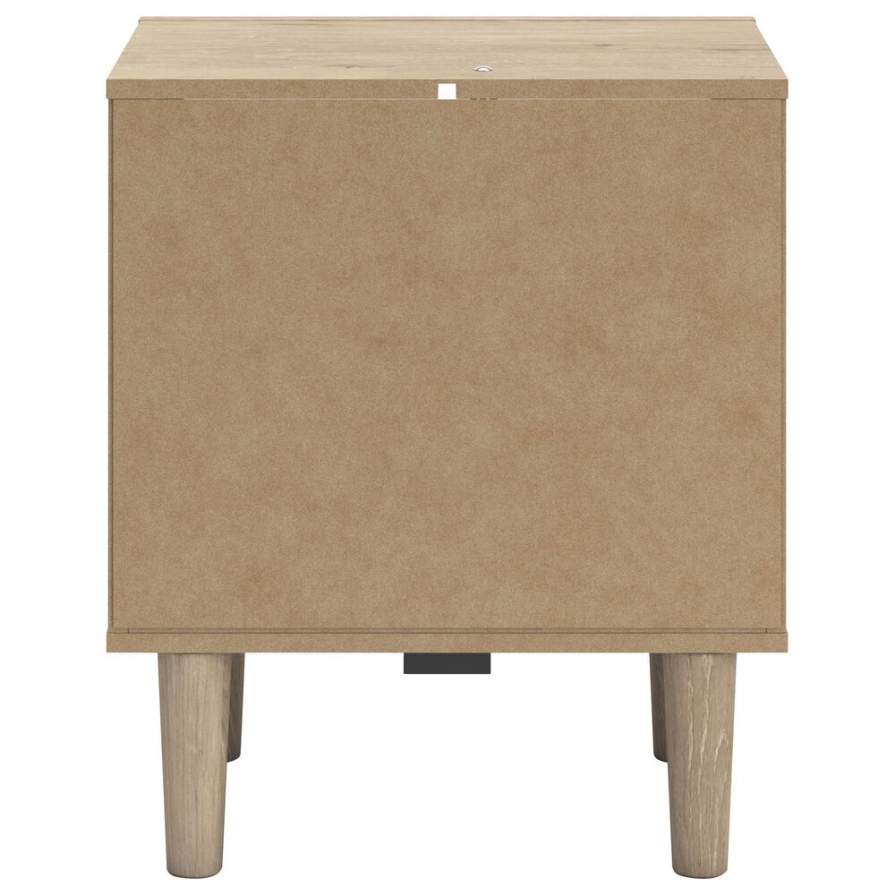 Ashley Cielden Full Upholstered Bed and Nightstand in Tan, , large