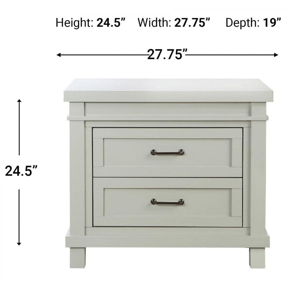Baby Appleseed Rowan 2-Drawer Nightstand in Sage, , large