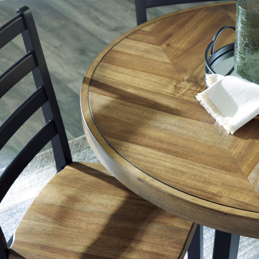 Ashley Blondon 5-Piece Round Dining Set in Brown and Black, , large