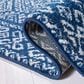 Safavieh Tulum  2" x 8" Ivory and Navy Runner, , large