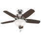 Hunter Builder 42" Ceiling Fan with 2 Lights in Brushed Nickel, , large
