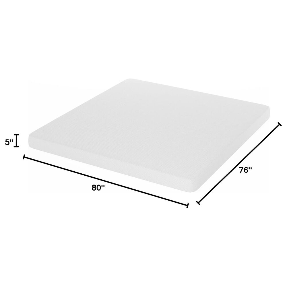 HOMLUX Tidur 5" Medium Firm Cooling Gel Memory Foam King Mattress in a Box, , large