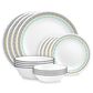 Corelle Paloma 16-Piece Dinnerware Set in White, Black, Aqua and Gold, , large