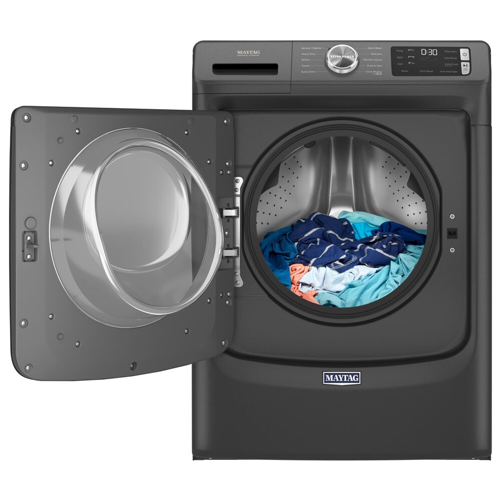 Maytag 4.5 Cu. Ft. Front Load Washer with Extra Power in Volcano Black, , large