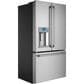 Cafe 22.2 Cu. Ft. Counter-Depth French Door Refrigerator with Hot Water Dispenser in Stainless Steel and Brushed Stainless Handles, , large