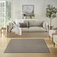 Nourison Courtyard Ivory and Charcoal 5" Square Indoor/Outdoor Area Rug, , large