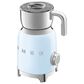 SMEG 20 Oz Retro Style Milk Frother in Pastel Blue and Polished Chrome, , large