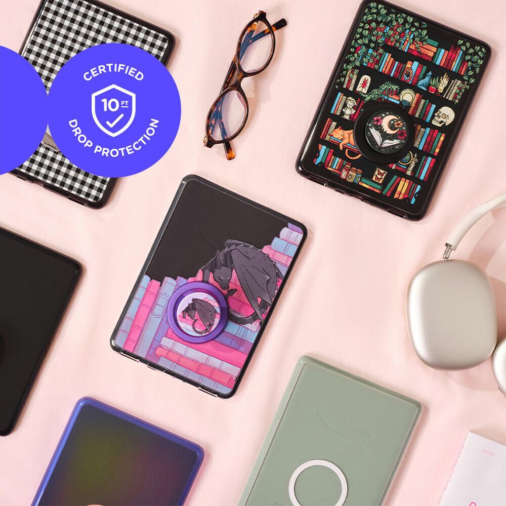 PopSockets MagSafe Case for Kindle 12th Gen in Storied Shelves, , large