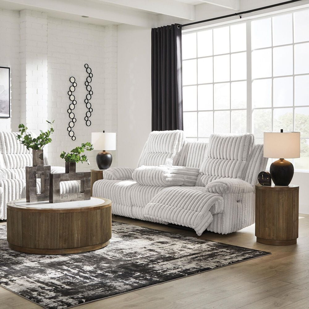 Ashley Rhines Falls Power Reclining Sofa in Alloy, , large